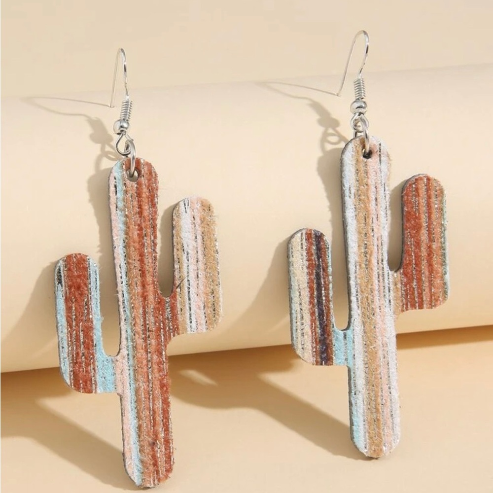 Cactus Drop Earrings - H 3.1 x W 1.2